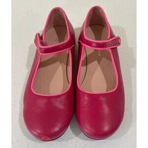 JACADI Paris GIRLS EU 31, US 1 Rose Pink Mary Jane Shoes Smooth Leather *Flaw*